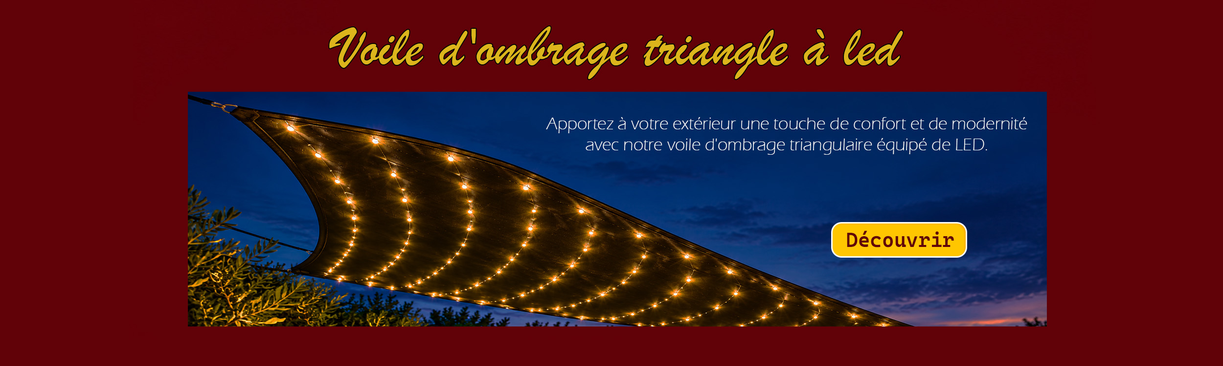 VOILE OMBRAGE LED FR
