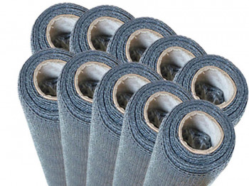 Lot de 10 brise-vue 90% - Gris clair - 190gr/m² - 10 kits de fixation offert - Sans Boutonnières