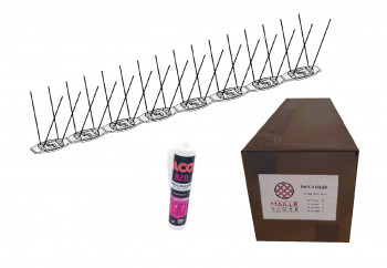 Pics anti-pigeons 10 mètres à coller - Protection 8 à 12cm (1 tube colle)