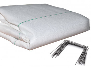 Kit : Toile de paillage 130g/m² blanche + agrafes